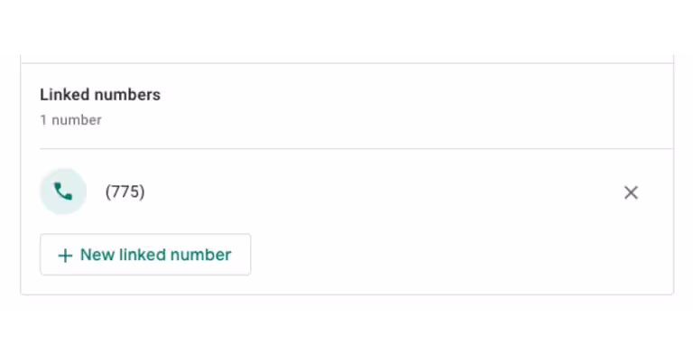 google voice linked numbers