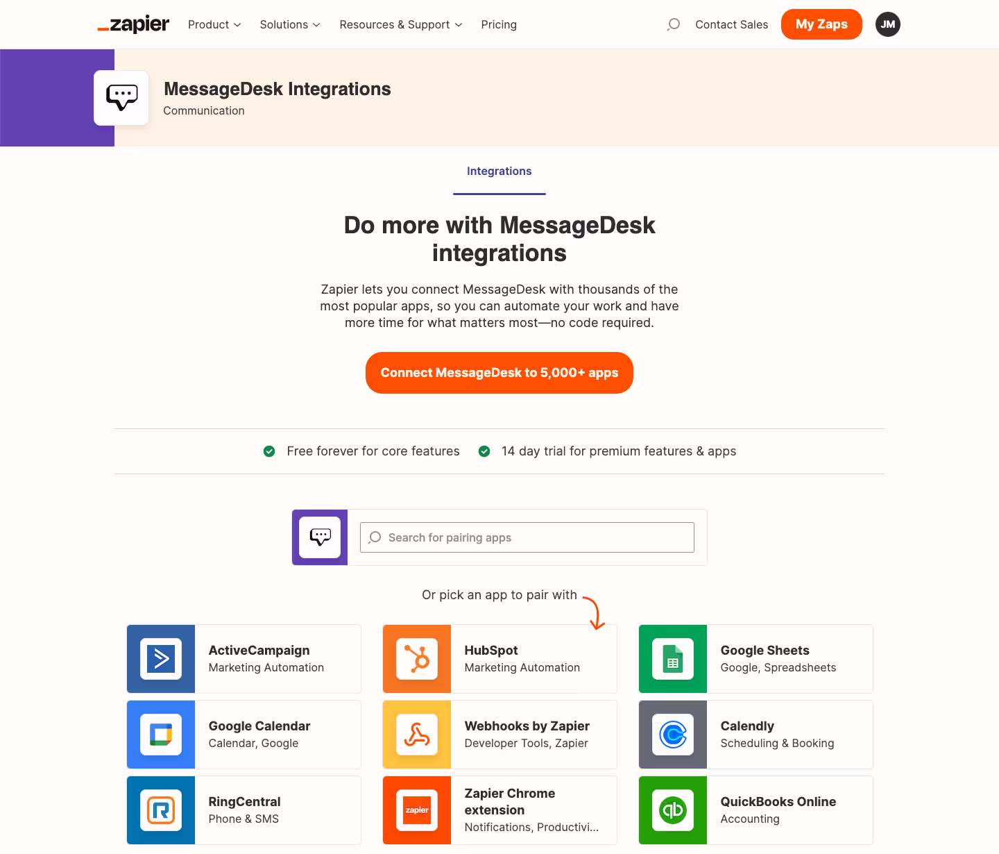 Choose the Zapier SMS integration you want to use