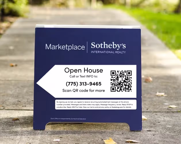 Real estate open house sign