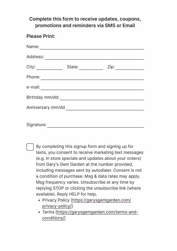 paper opt-in form